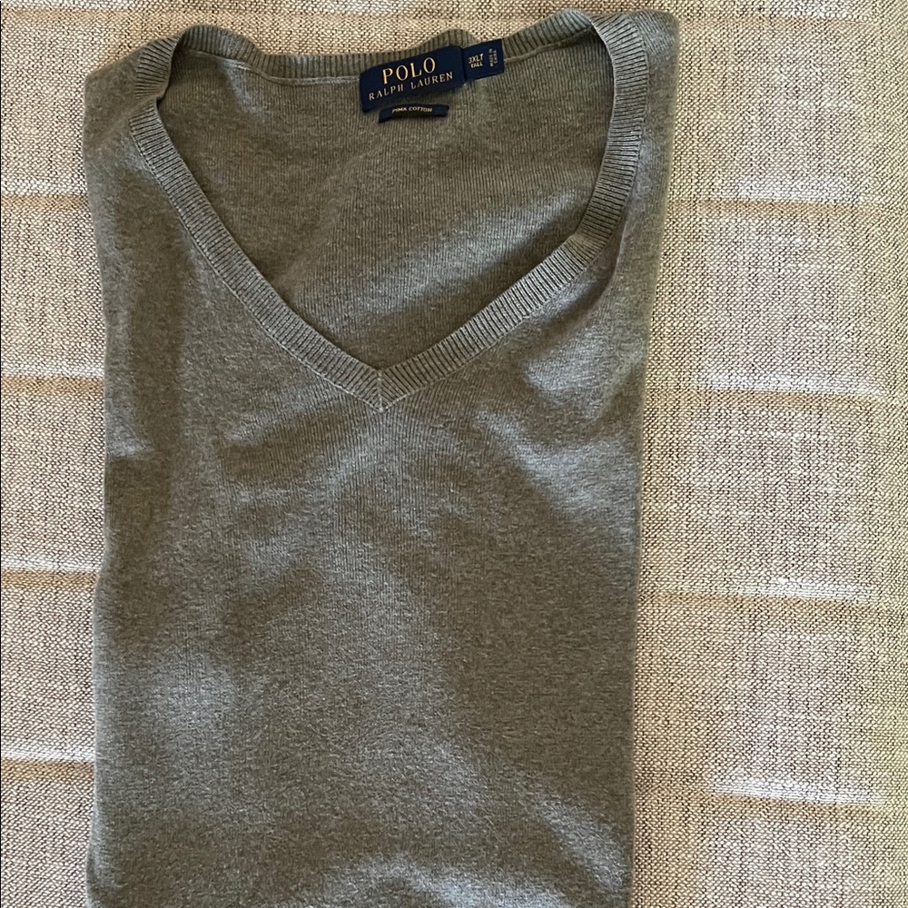 Ralph Lauren Gray Pima Cotton Sweater